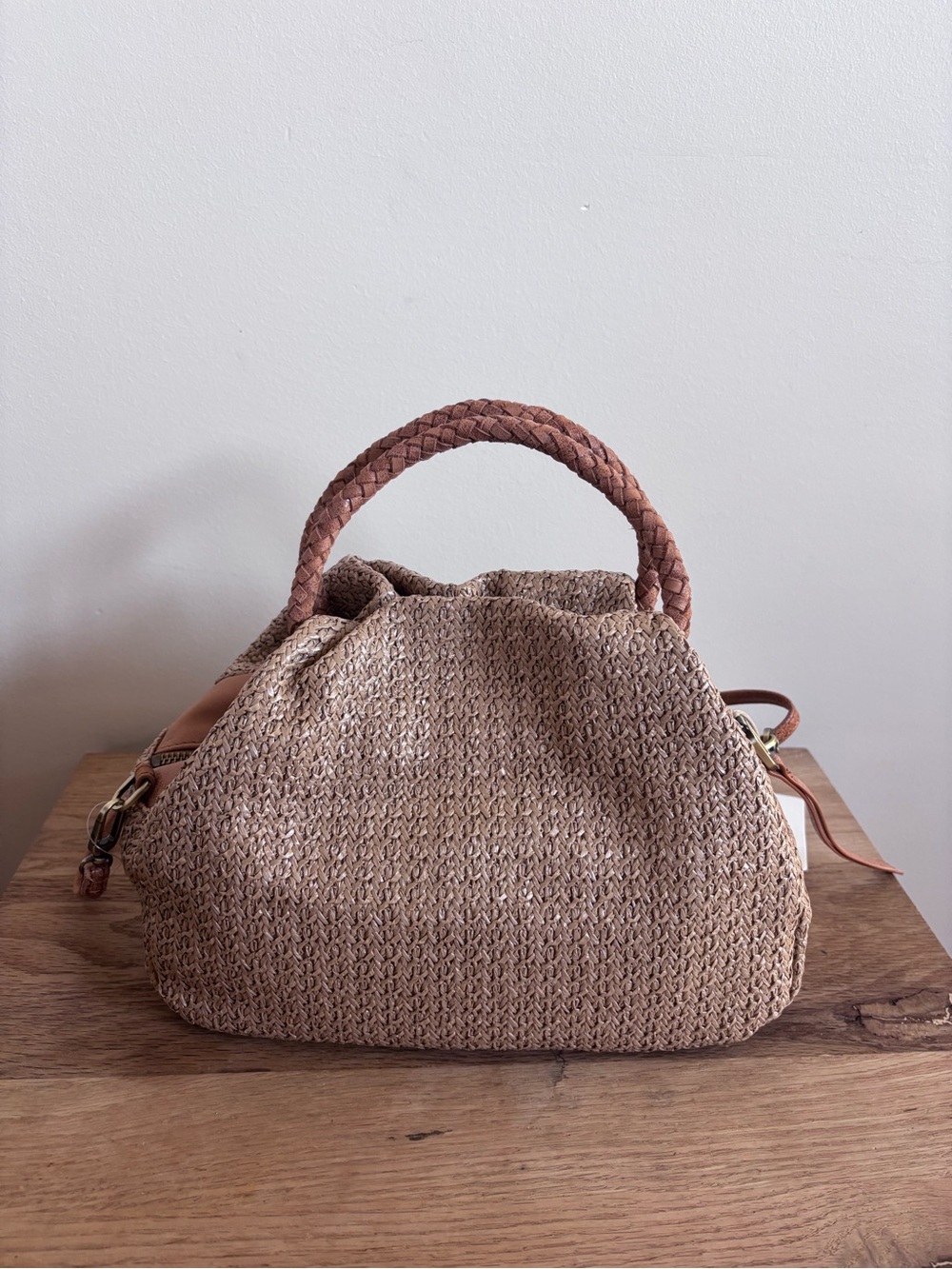 NWT HOBO Darling Small Satchel Crossbody Bag Purse - Meadow Woven Straw - Picture 10 of 14